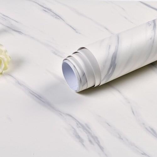 Thick Matte Marble Wallpaper Self-Adhesive Furniture Sticker Kitchen Oil-Proof Countertop Renovation Film Waterproof Protector