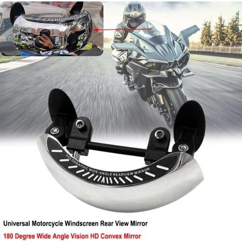 For BMW R1200GS R1250GS KAWASAKI HONDA YAMAHA Motorcycle Universal Windscreen 180 Degree Holographic Wide angle Rear View Mirror