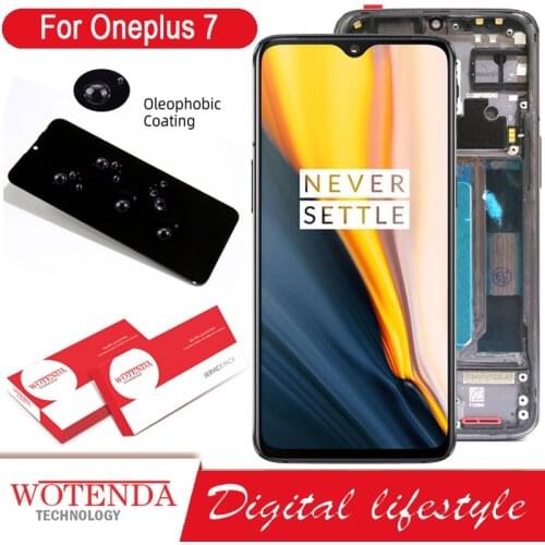 100% Original 6.41'' Amoled LCD with frame for Oneplus 7 Display Touch Screen Digitizer One plus 7 Repair Parts