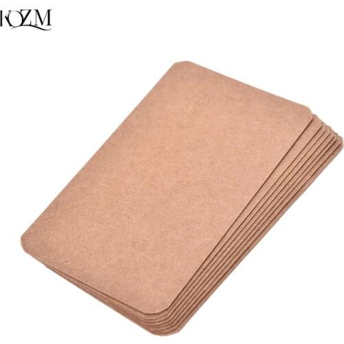 100pcs Kraft Paper Card Blank Business Cards Message Memo Party Gift Thank You Cards Label Bookmarks Learning Cards