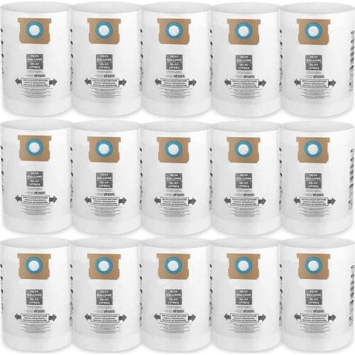 15-Pack Shop Vac Bags 10-14 Gallon,Wet Dry Vacuum Bags Type F&Type I,for Shop-Vac 9066200 9067200 Replace Part