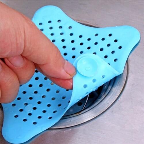 2Pcs/Lot New Colorful Silicone Kitchen Sink Filter Sewer Drain Hair Colanders & Strainers Filter Bathroom Sink