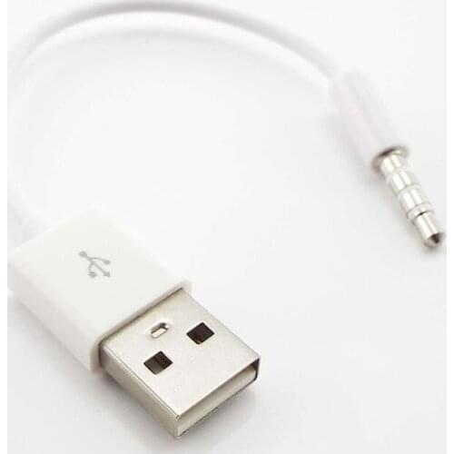 3.5mm Jack 4 Pole Male Plug Connector to USB 2.0 type A Male Cable Adapter 15cm Date Line for Car Device MP3/MP4 Headphone