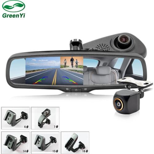 HD 1080P Anti-glare Mirror Auto Dimming Rearview Mirror Car DVR Video Recorder Monitor With Original Bracket 2CH Rear Camera