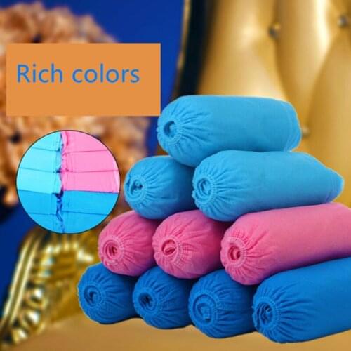 100pcs disposable shoe cover dustproof non-slip shoe cover children student adult non-woven shoe cover home foot cover multi col