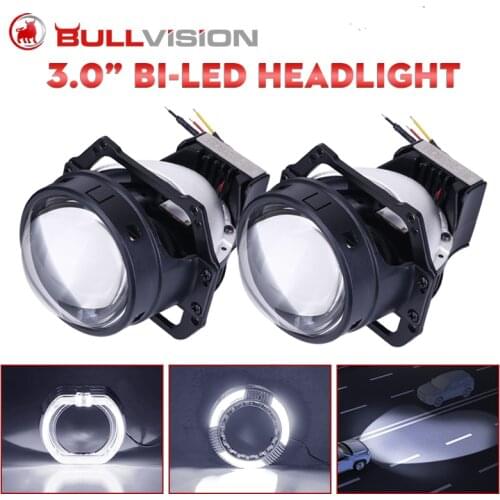 Bi LED Lens Projector Lights LED Car Lamps 70W 30000lm 3 Inch For Car Lenses In Headlight Tuning With Hella 3R G5 Bracket