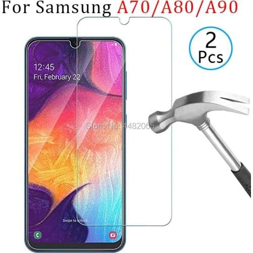 Case for samsung a70 a80 a90 Full Cover Tempered Glass Screen Protector Phone safety on galaxy a 70 80 90 coque protective film