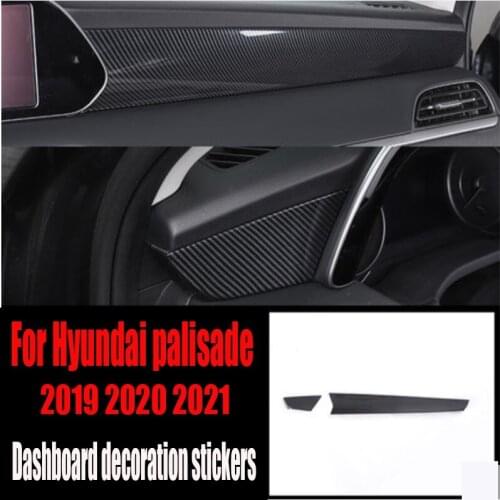 For 2019 2020 2021 Hyundai palisade dashboard modified carbon fiber pattern decorative stickers anti-scratch
