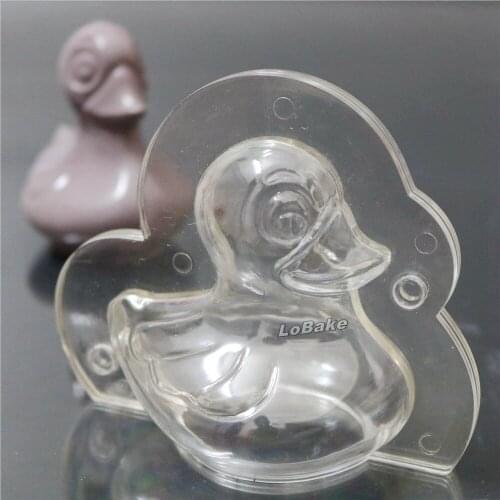 Latest products 3D cute cartoon duck shape PC Polycarbonate chocolate mold popsicle mould for DIY chocolate making tools