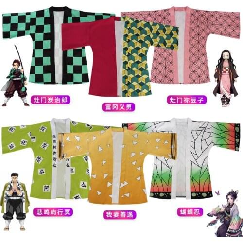 Hot Anime Kimetsu No Yaiba Cosplay Costume Men Kimono Plus Size Jackets Party For Women Halloween Party Kimono Jackets