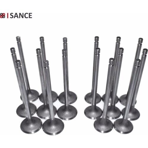 ISANCE 16 Pcs Engine Exhaust Intake Valve For Dodge Stratus Mitsubishi Galant Outlander Chrysler Sebring Plymouth Eagle 2.4L