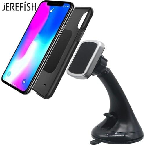 Magnetic Phone Car Mount Adjustable Magnet Car Phone Mount Strong Suction Cup Car Phone Holder for iPhone Huawei