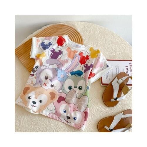 Disney Duffy ShellieMay Fashion Anime Casual T-Shirts Cartoon Children Clothing TShirt Summer Unisex