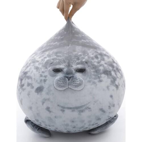 30/40/60cm Lifelike Chubby Blob Seal Pillow Stuffed Cotton Plush Animal Toy Cute Ocean Soft Pillow Pets Sea Lion Plush Toys