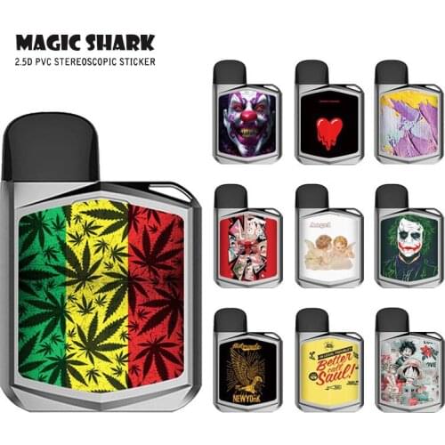 Angel Leaf Joker Painting Chinese Words Case Cover Sticker for Uwell Caliburn Koko Prime Skin Film Tape for Caliburn Koko Prime