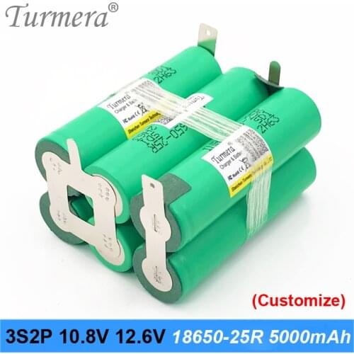 NEW 3s2p battery pack 18650 5000mah 25r 10.8v 12.6v 20a battery soldering battery for screwdriver tools battery customized jan29