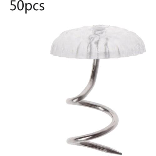 2019 New 50PCS Clear Heads Twist Pins Fixed Fastener for Upholstery Blankets Sofa sets Hardware