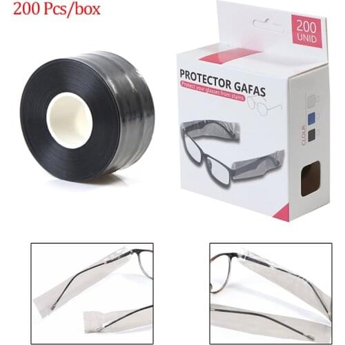200Pc/set Disposable Glasses Leg Sleeve Cover Hairdressing Hair Coloring Styling Tool Eyeglasses Protector Accessory