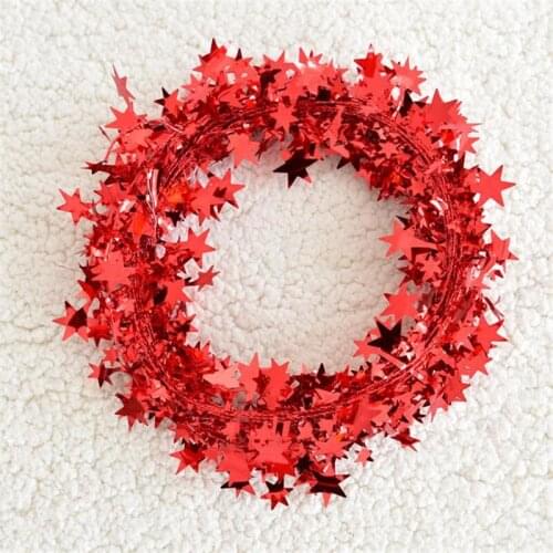 Omilut 7.5M Christmas Tree Decor Christmas Stars Garland Wreath Merry Christmas Decoration For Home Happy New Yew Supplies