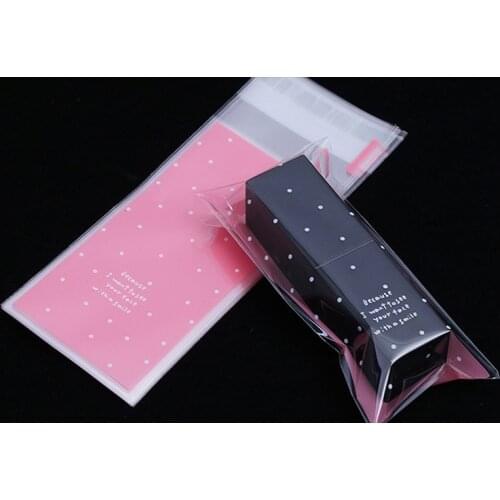 5*10cm lipstick balm packaging bags plastic adhesive cookie packaging bag gift candy bags for engagement supplies 100pcs/lot