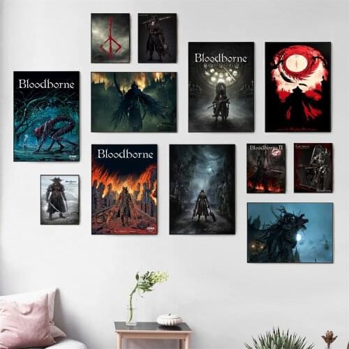Bloodborne Dark Hunter Game Poster And Print Canvas Art Painting Wall Pictures For Living Room Decoration Home Decor No Frame