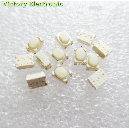 100PCS/LOT 3*4*2.5mm SMD Tact Switch 4 Pin Touch Micro Switch Push Button Switches 3x4x2.5H White Button Car Remote Key Button B