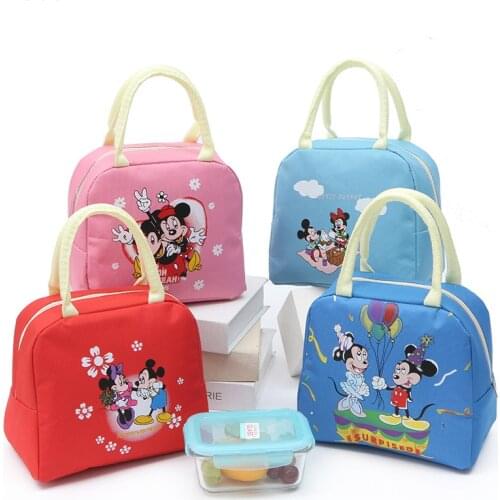 New Disney Mickey mouse Handbag Casual Bag Minnie Canvas Bag Handcuffs Bag Lunch Box Bag boys girls boy handbag