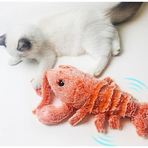 USB electric simulation lobster plush toy pet cat toy