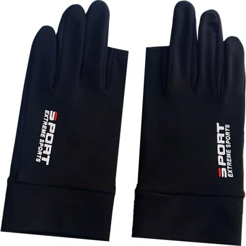 Cycling glove thin section is prevented bask in the summer ice skating wire drive fishing touch-screen leak and a half long