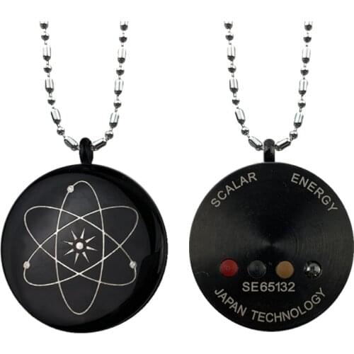 Stainless Steel Quantum Scalar Energy Pendant Necklace with Negative Ions Powder to Anti EMF Protection-Vintage Charm Necklace