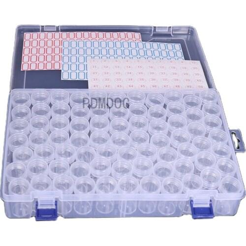 76 Bottles Diamond Painting Tools Beads Container Rhinestones Storage Box Diamond Painting Accessories Tools Organizer Case