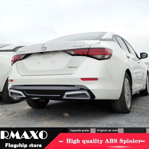 For Nissan Sentra Body kit spoiler 2020-2021 For SYLPHY ABS Rear lip rear spoiler front Bumper Diffuser Bumpers Protector