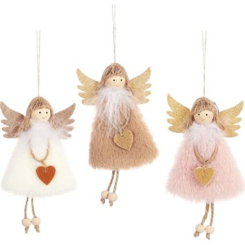 1PC New Year Hanging Doll Christmas Articles Angle Snowflake