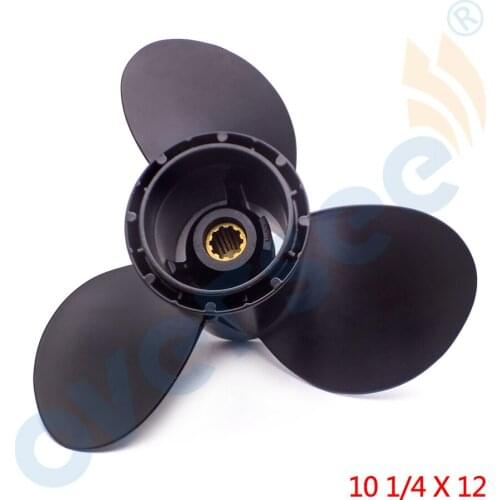10 1/4X12 P Aluminum Outboard Propeller For Suzuki 20-30HP 58100-96430-019 DT25 DT30