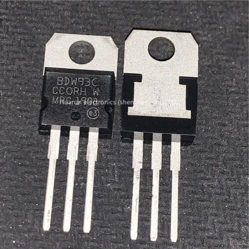 10pcs/lot BDW93C BDW93 12A 100V Darlington Transistor N-channel TO-220
