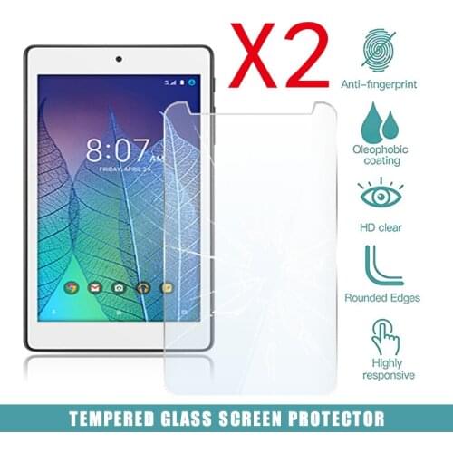 2Pcs Tablet Tempered Glass Screen Protector Cover for Alcatel OneTouch Pop 7 LTE Full Screen Coverage Explosion-Proof Screen