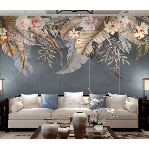 Beibehang Custom 3d wallpaper Fashion plant flower tv background wall living room bedroom children room background 3d wallpaper