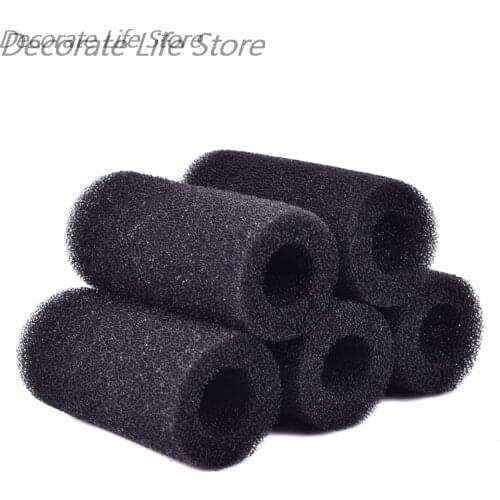 5Pcs L Size Black Sponge Aquarium Filter ProtectorCover For Fish Tank Inlet Pond