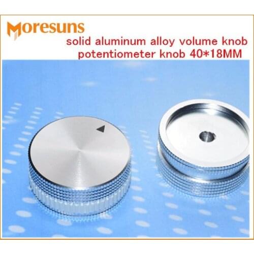 Fast Free Ship 5pcs knob solid aluminum alloy volume knob potentiometer knob 40*18MM screw fastening type knob