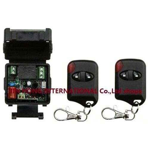 AC220V 1CH Wireless Remote Control Switch System teleswitch 1*Receiver + 2*cat eye Transmitters for Appliances Gate Garage Door