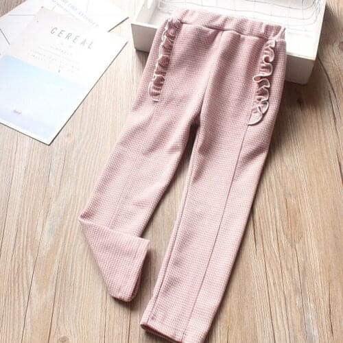 Girls pants spring and autumn 2019 new small and medium girls wild elastic casual pants childrens slim long pants feet pants