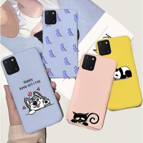 6.7" Case For Samsung Galaxy A81 SM-AN815F Case Cartoon Pudding Cover Coque Fundas For On Samsung A81 A 81 AN815F Covers Bumper