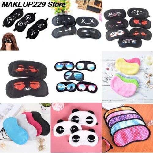 Hot Sell Black Travel Sleeping Eye Mask Black Eye Shade Sleep Mask Black Mask Bandage On Eyes For Sleeping Emotion Sleep Mask