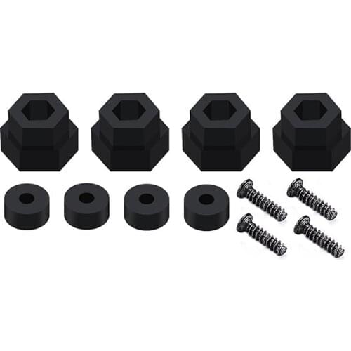 FBIL-4PCS 5Mm To 12Mm Wheel Axle Shaft Combiner Wheel Hex Adapter for WPL D12 C24 B36 MN D90 MN99S RC Car Upgrade Parts