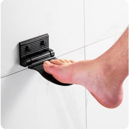 Space aluninum bathroom pedal shower room Anti-slip Safety Foot Rest safety pedal hanger bathroom shelf accessory