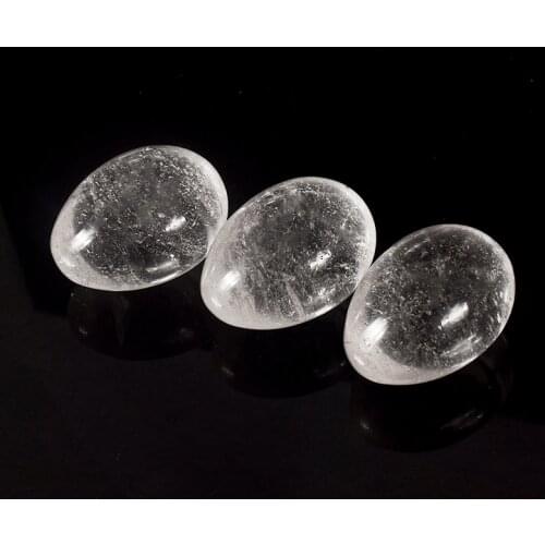 1 pcs Undrilled 35*25mm Natural Rock Quartz Yoni egg Jade egg Crystal Ball Pelvic Kegel Exercise Vaginal Tightening Sphere