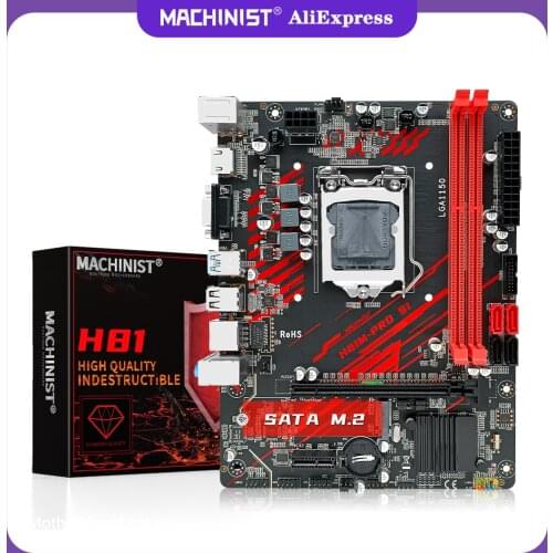 H81 Motherboard LGA 1150 Support DDR3 Ram Memory CORE i3/i5/i7 LGA1150 Processor VGA HDMI Gamer PC M-ATX H81M-PRO S1