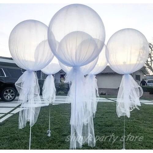 36inch Giant Helium Balloon White Yarn Decoration Toy Birthday Party Wedding Valentines Day Proposal Festival Scene Layout