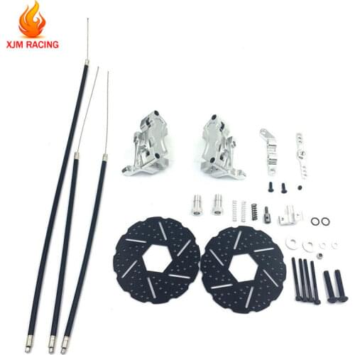 CNC Metal Rear Wheel Wire Brake Cable Brake Set for 1/5 HPI ROFUN ROVAN KM BAJA 5B 5T 5SC TRUCK RC CAR PARTS