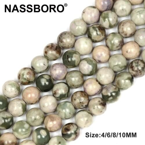 Fashion Round Natural Stone Beads For Jewelry Making 4mm 6mm 8mm 10mm DIY Charm Beaded Bracelet Necklace Handmade Craft NASSBORO